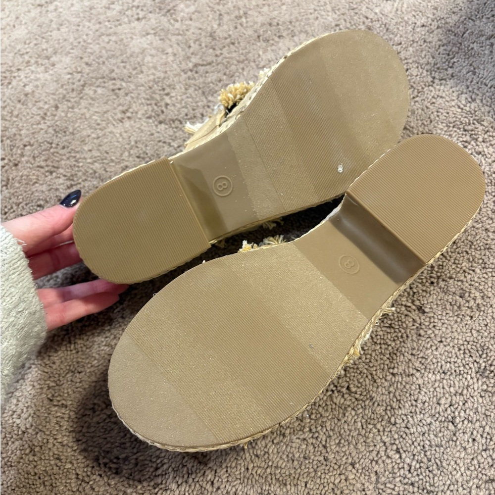 Women's Woven Platform Sandals - Picture 3 of 5